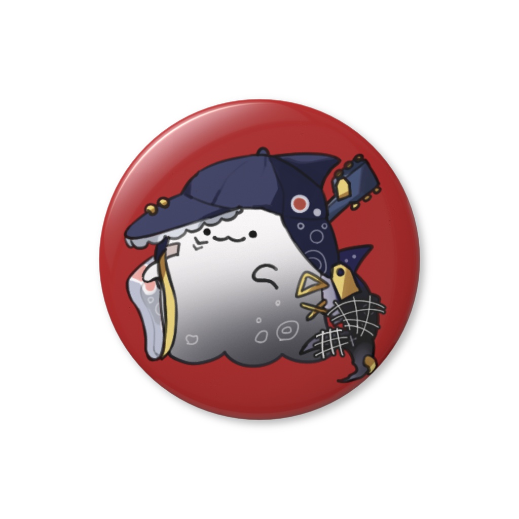 ゆんざめ/おばけ【缶バッジ-32mm】