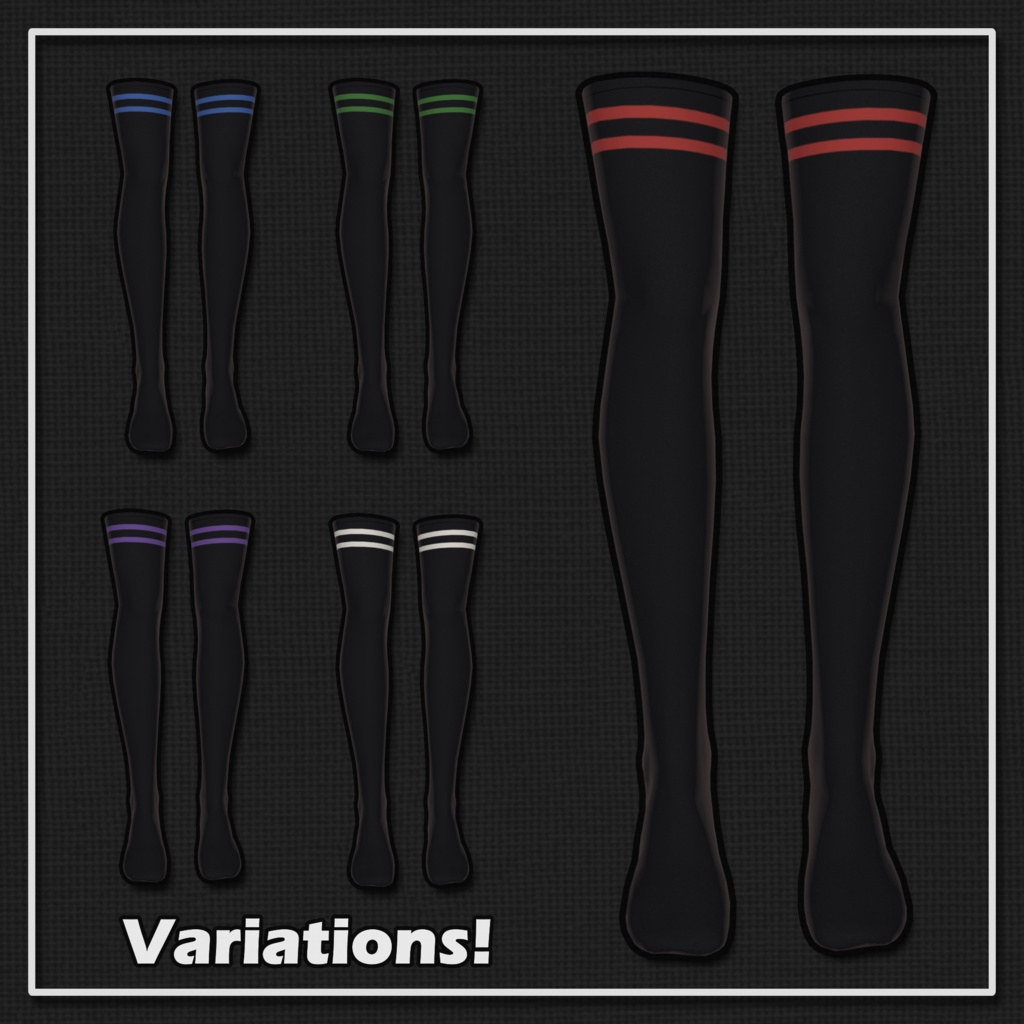 【 VRChat 】Knee Socks【 真冬 Mafuyu 】