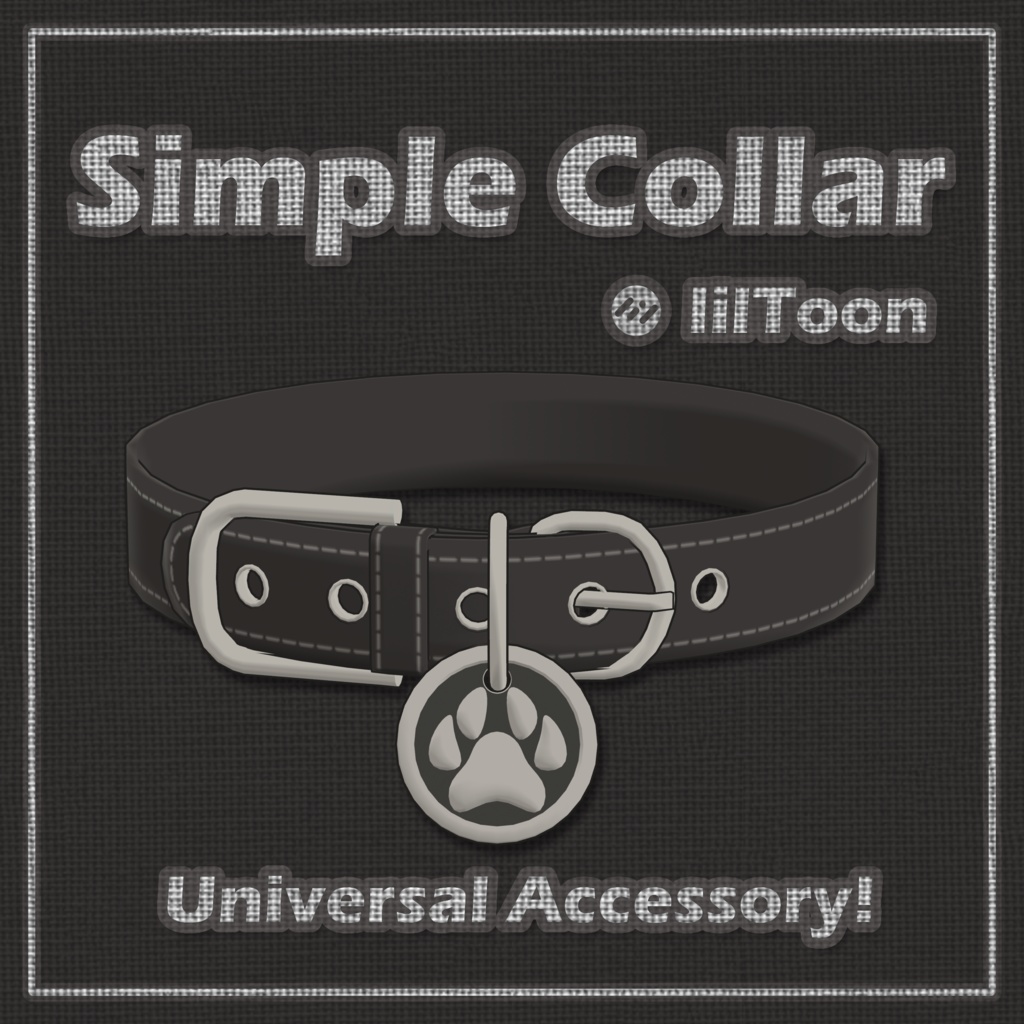 【 VRChat 】 Simple Collar 【 Universal 】