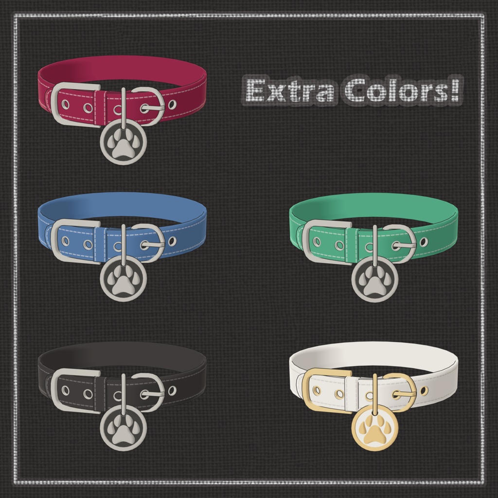 【 VRChat 】 Simple Collar 【 Universal 】