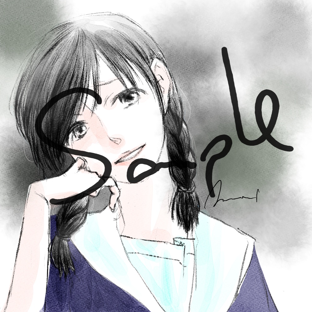 【アイコン】えがお（みつあみリアルVer.）