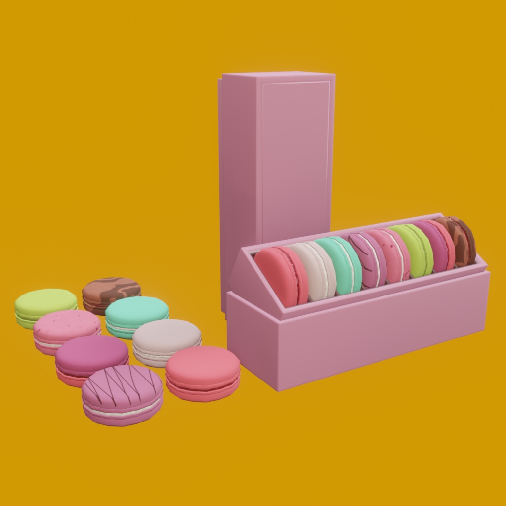 【3Dモデル】マカロン8種類