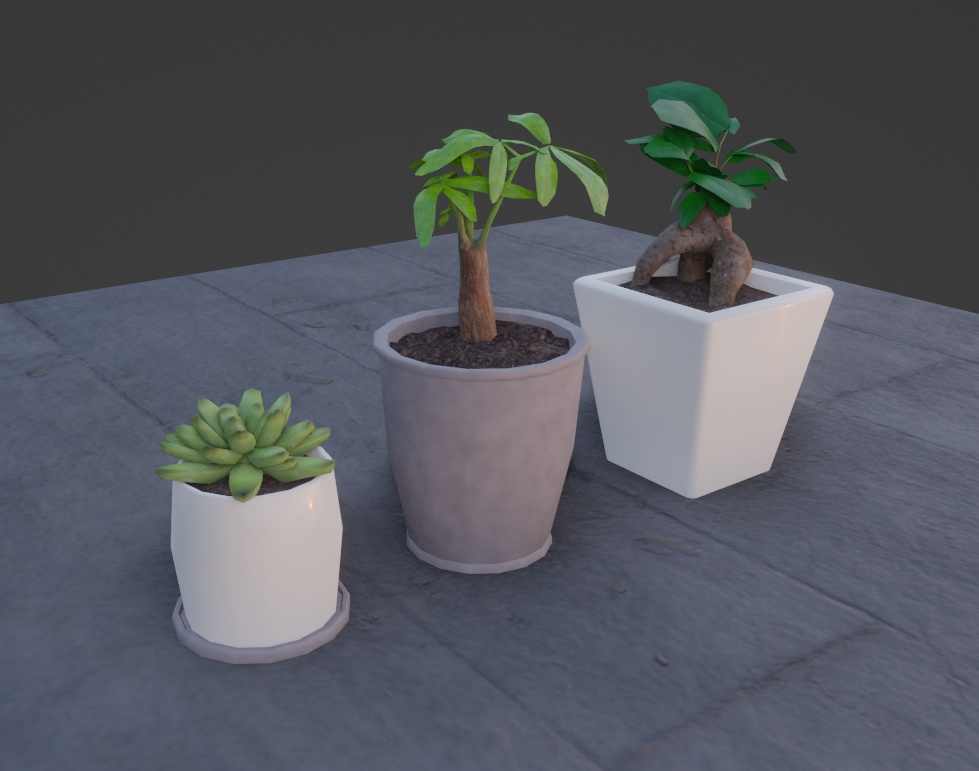 【3Dモデル】ミニ観葉植物