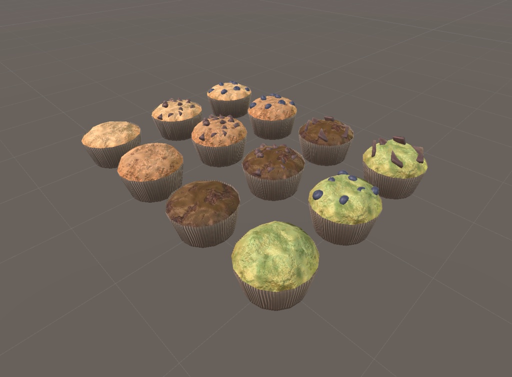 【3Dモデル】マフィン12種類
