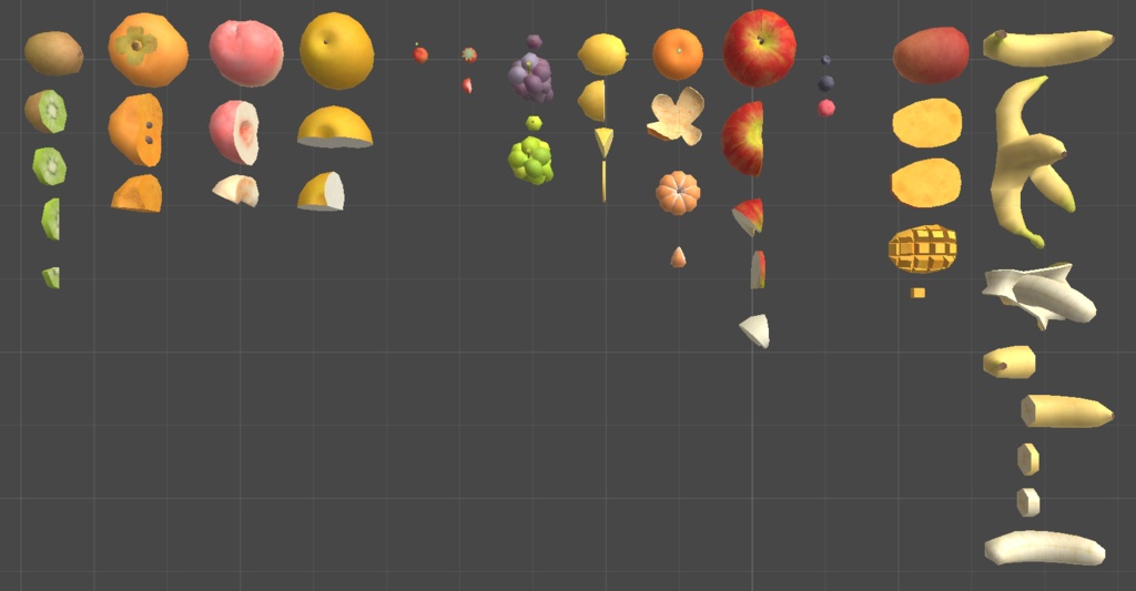 【3Dモデル】フルーツ13種セット 計50点