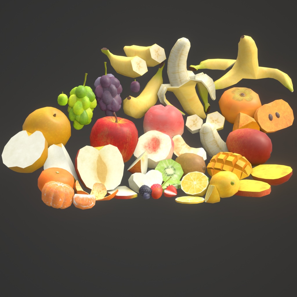 【3Dモデル】フルーツ13種セット 計50点