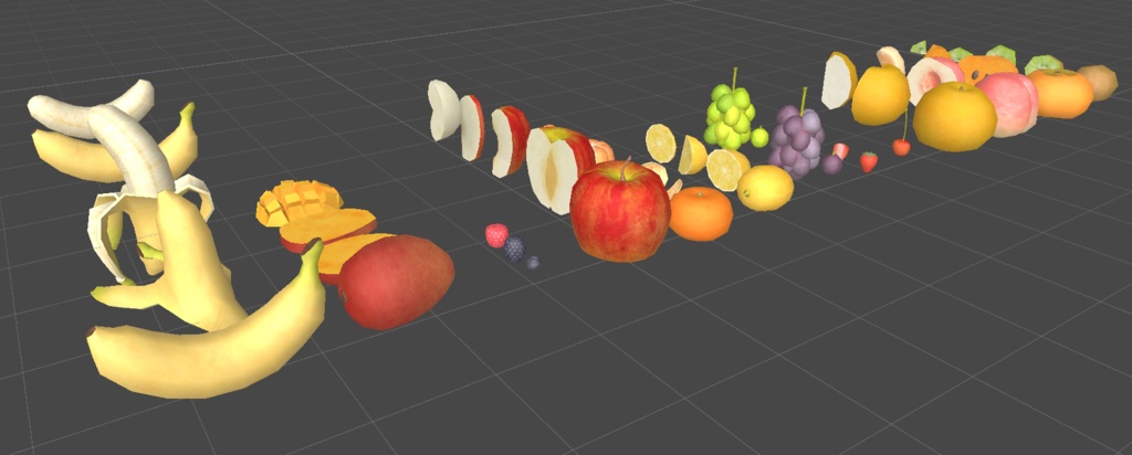 【3Dモデル】フルーツ13種セット 計50点