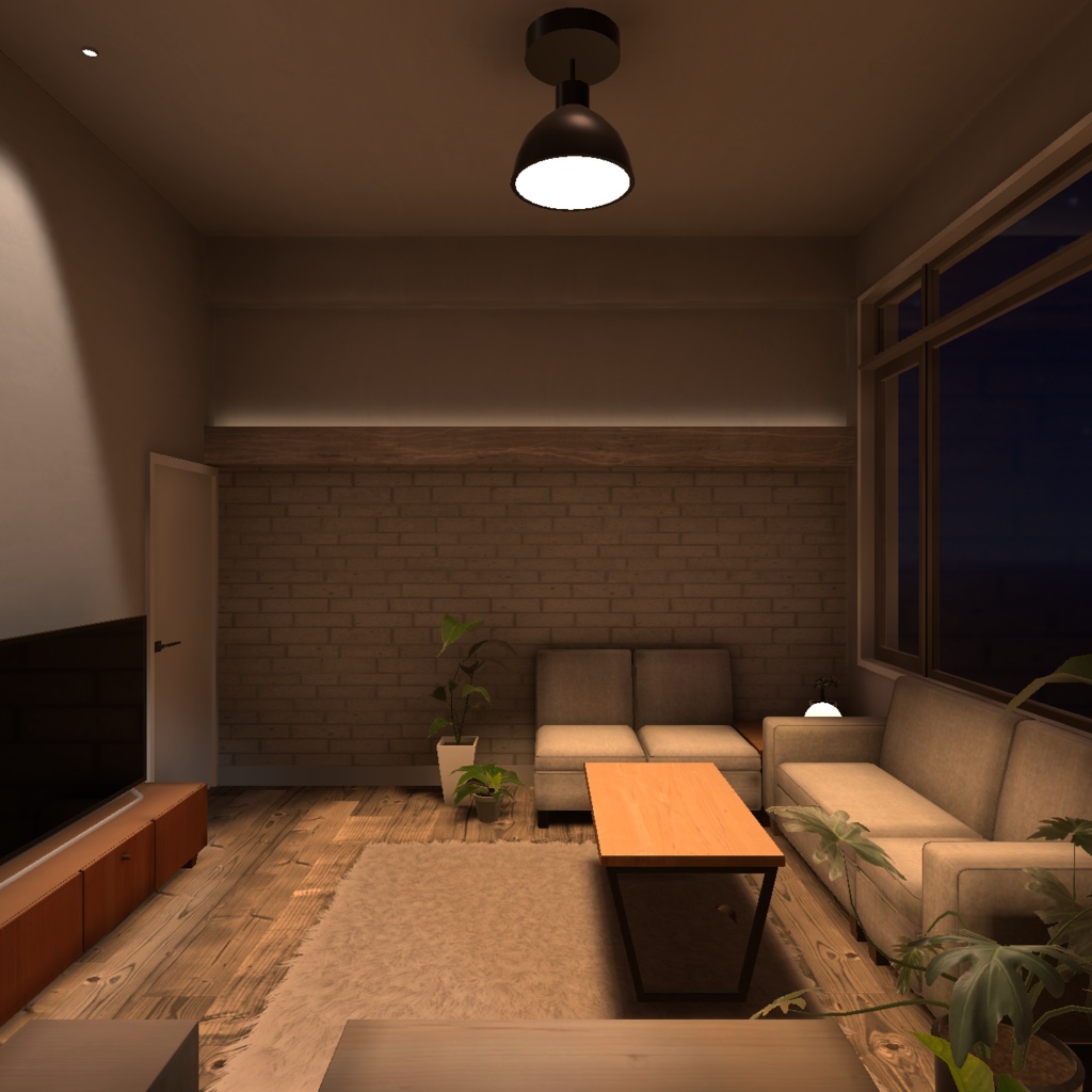 【3D背景】窓の大きなお部屋【Unity】