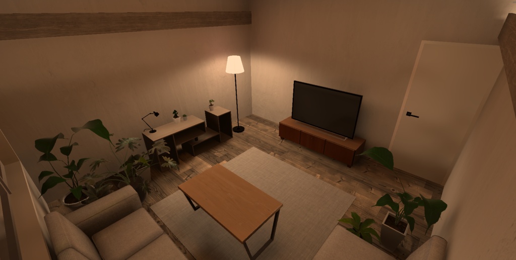 【3D背景】窓の大きなお部屋【Unity】