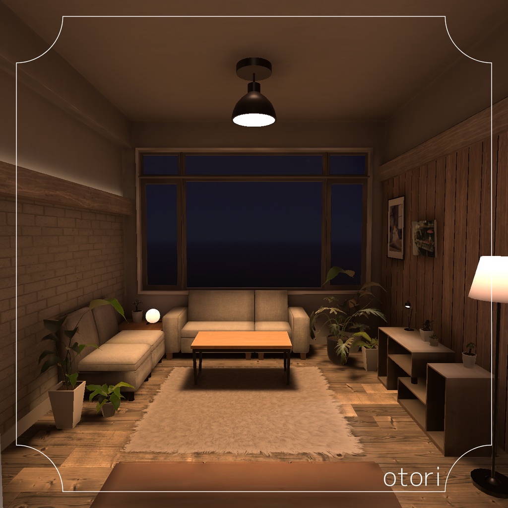 【3D背景】窓の大きなお部屋【Unity】