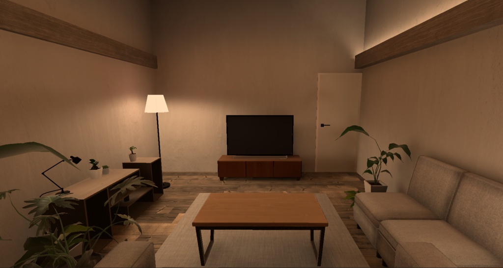 【3D背景】窓の大きなお部屋【Unity】