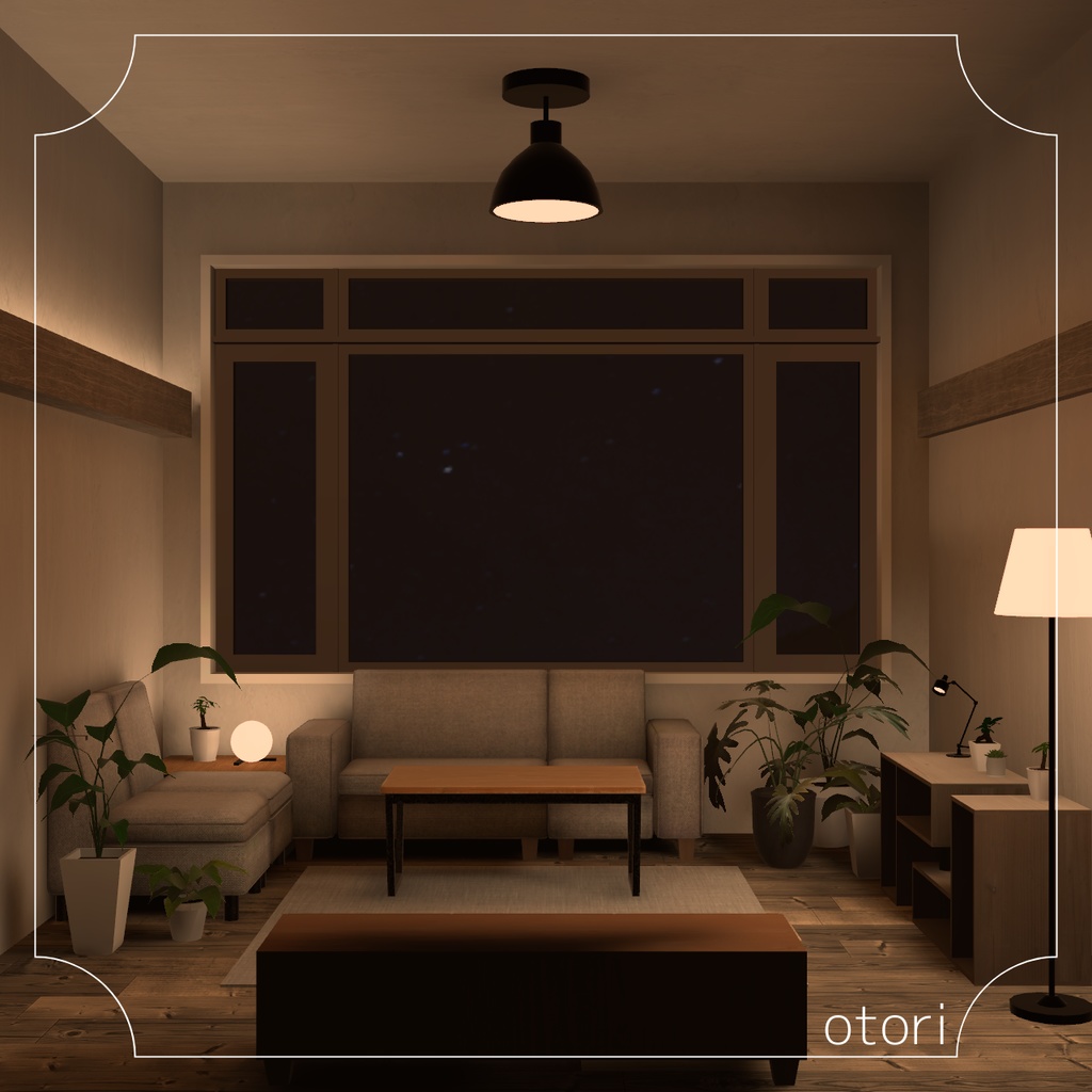 【3D背景】窓の大きなお部屋【Unity】