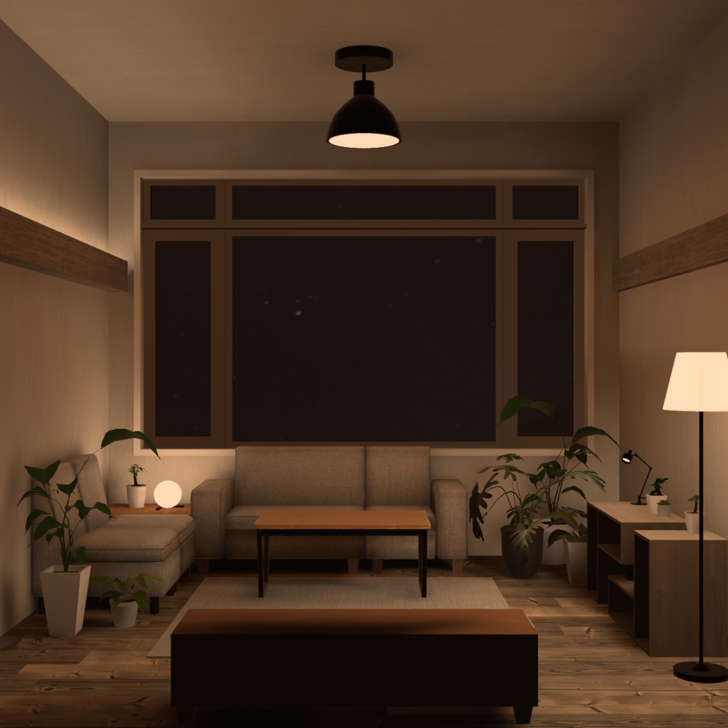 【3D背景】窓の大きなお部屋【Unity】