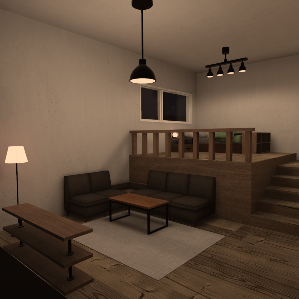 【3D背景】階段のあるお部屋【Unity】