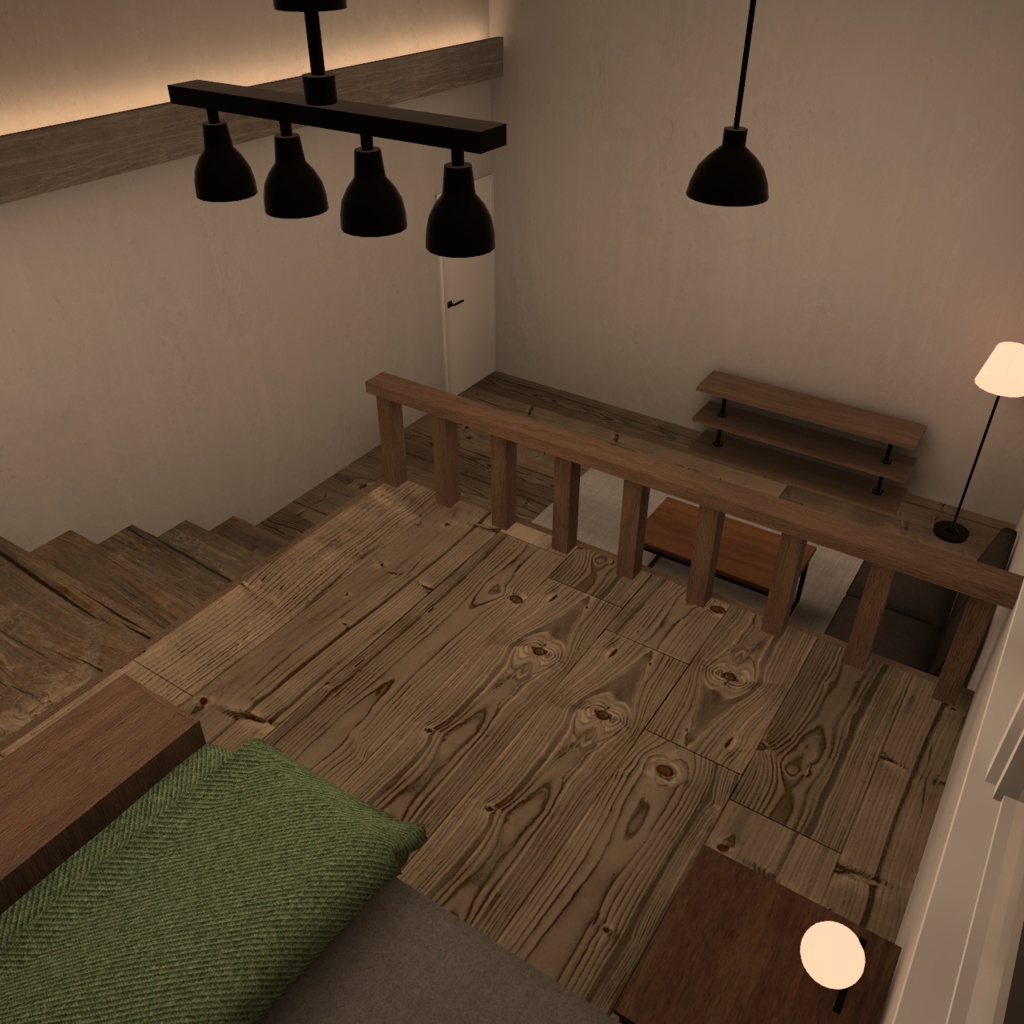 【3D背景】階段のあるお部屋【Unity】