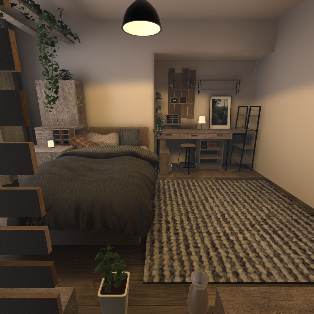 【3D背景】植物に囲まれたお部屋【Unity】