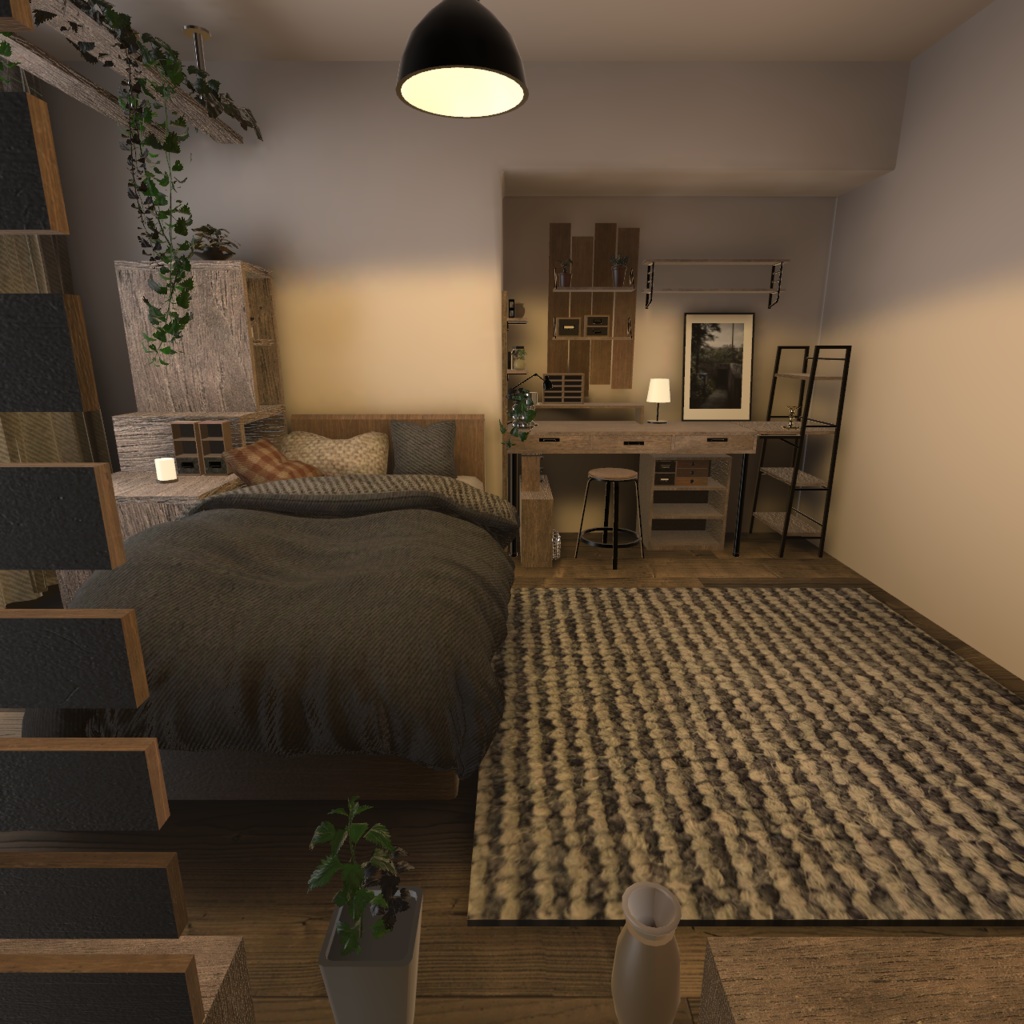 【3D背景】植物に囲まれたお部屋【Unity】