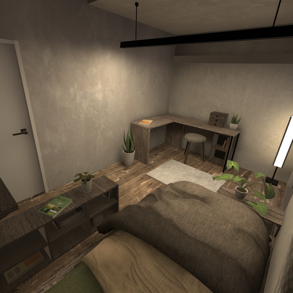 【3D背景】小さなバルコニーのあるお部屋【Unity】