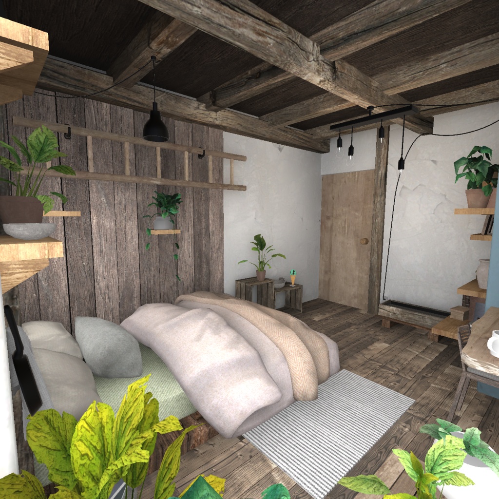 【3D背景】木と植物のお部屋【Unity】