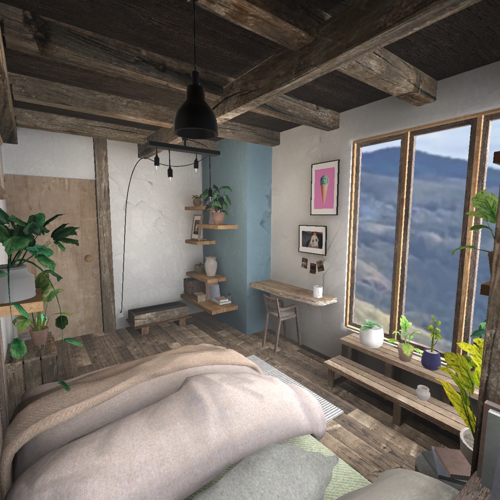 【3D背景】木と植物のお部屋【Unity】