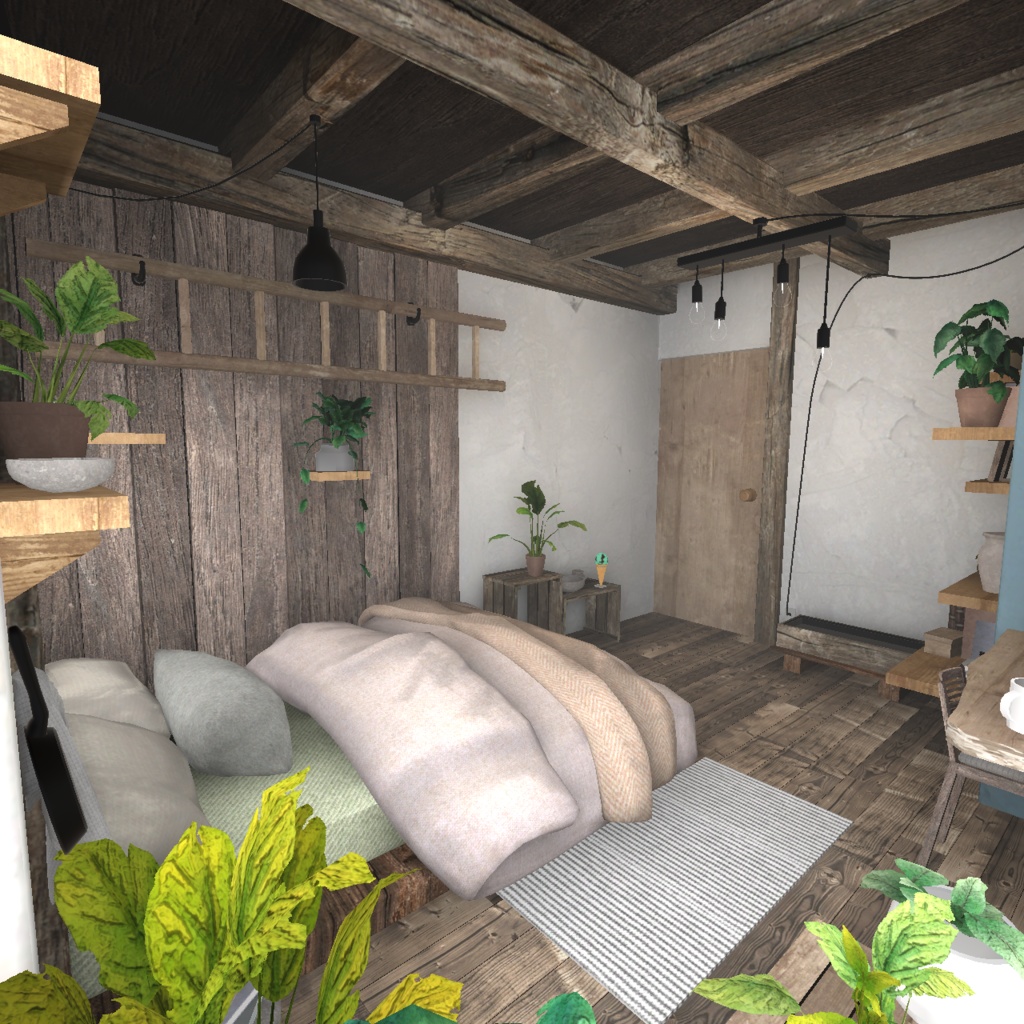 【3D背景】木と植物のお部屋【Unity】