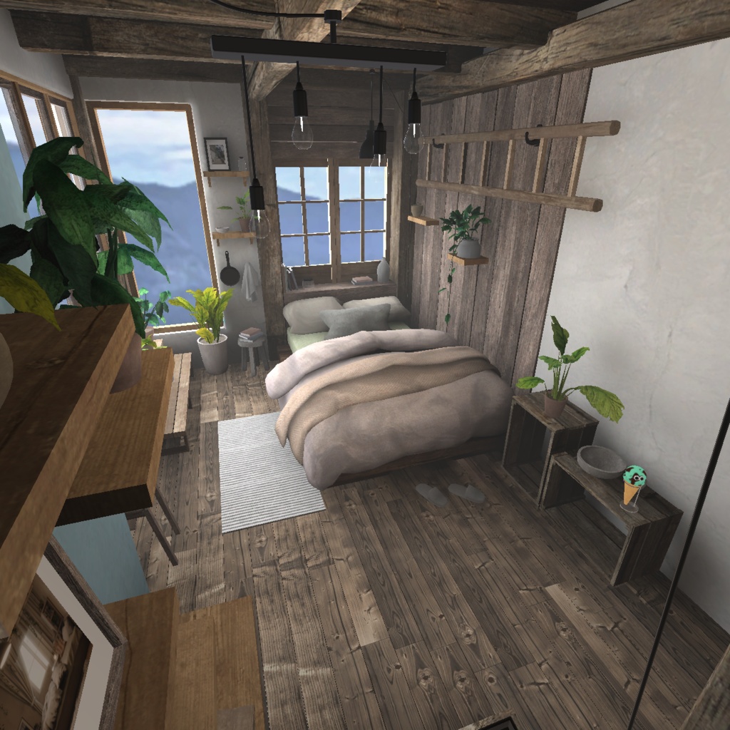【3D背景】木と植物のお部屋【Unity】