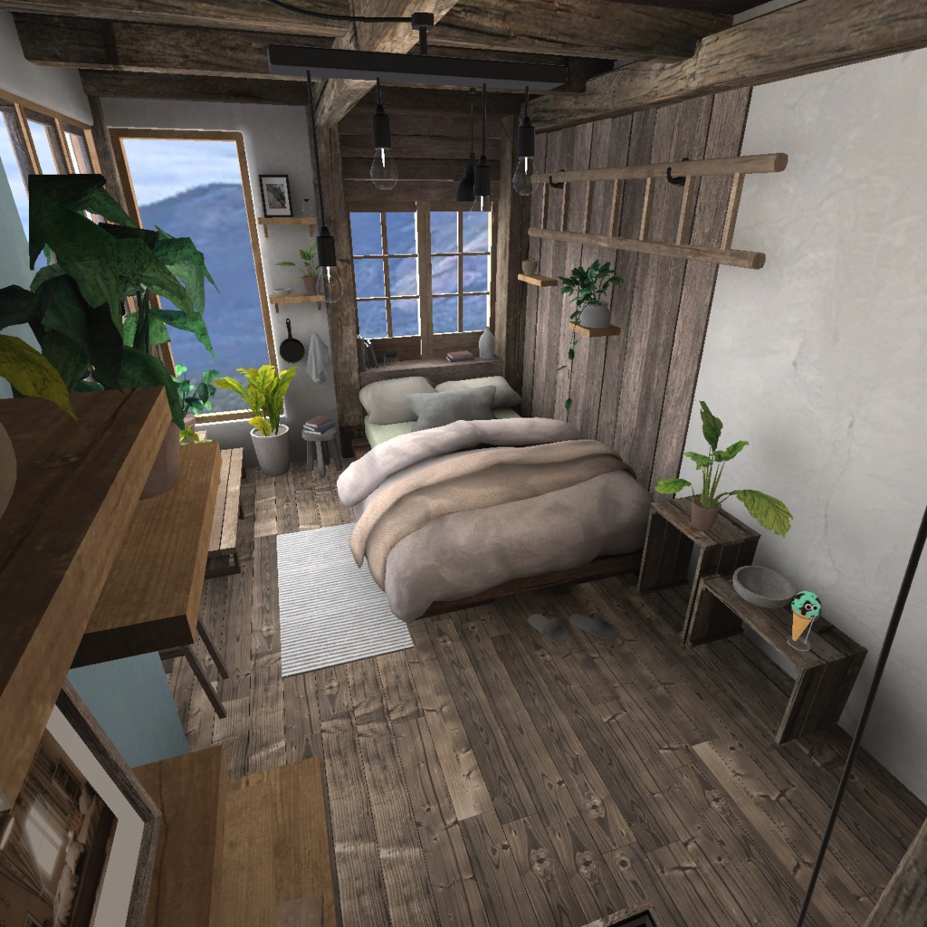 【3D背景】木と植物のお部屋【Unity】