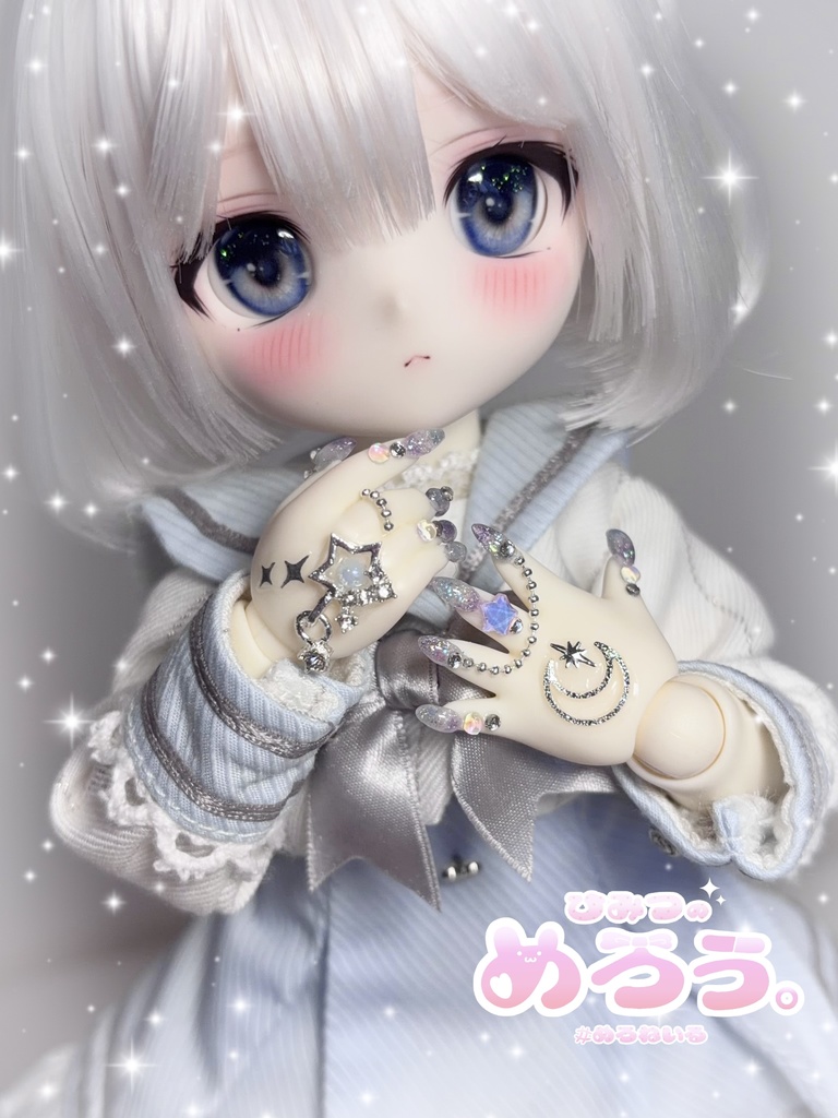 ꒰ ゆにこーん♡こすも ꒱ tinyfox 1/6サイズ ネイルハンド 白肌