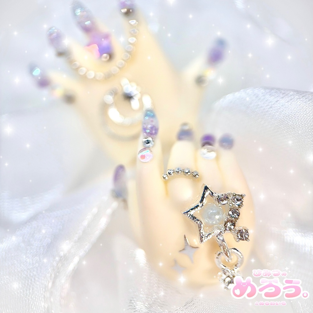 ꒰ ゆにこーん♡こすも ꒱ tinyfox 1/6サイズ ネイルハンド 白肌