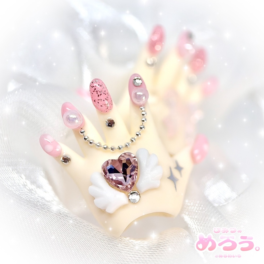 ꒰ えんじぇる♡はーと ꒱‬ tinyfox 1/6サイズ ネイルハンド 白肌