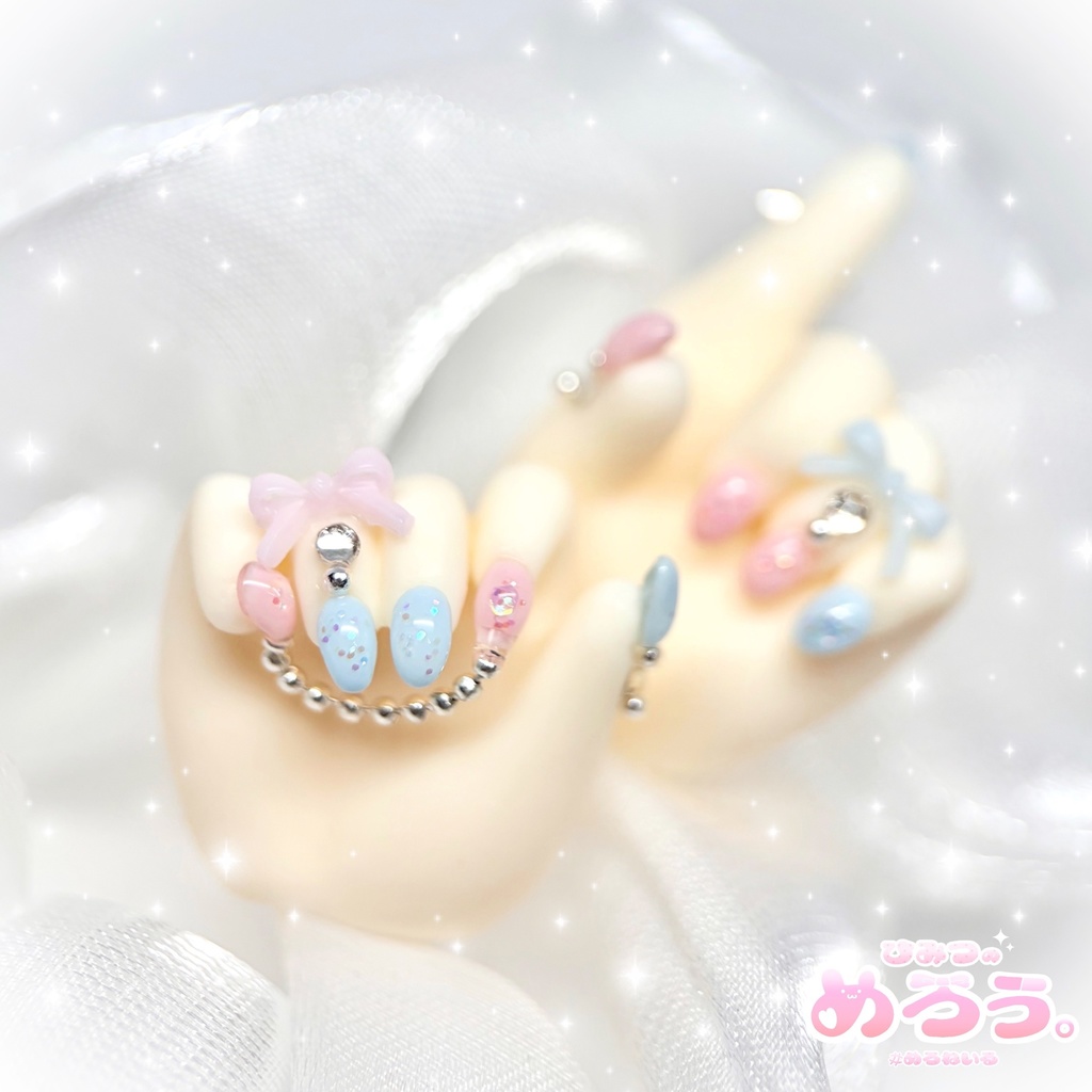 ꒰ Twinkle⭐︎stars ꒱‬ tinyfox 1/6サイズ ネイルハンド 白肌