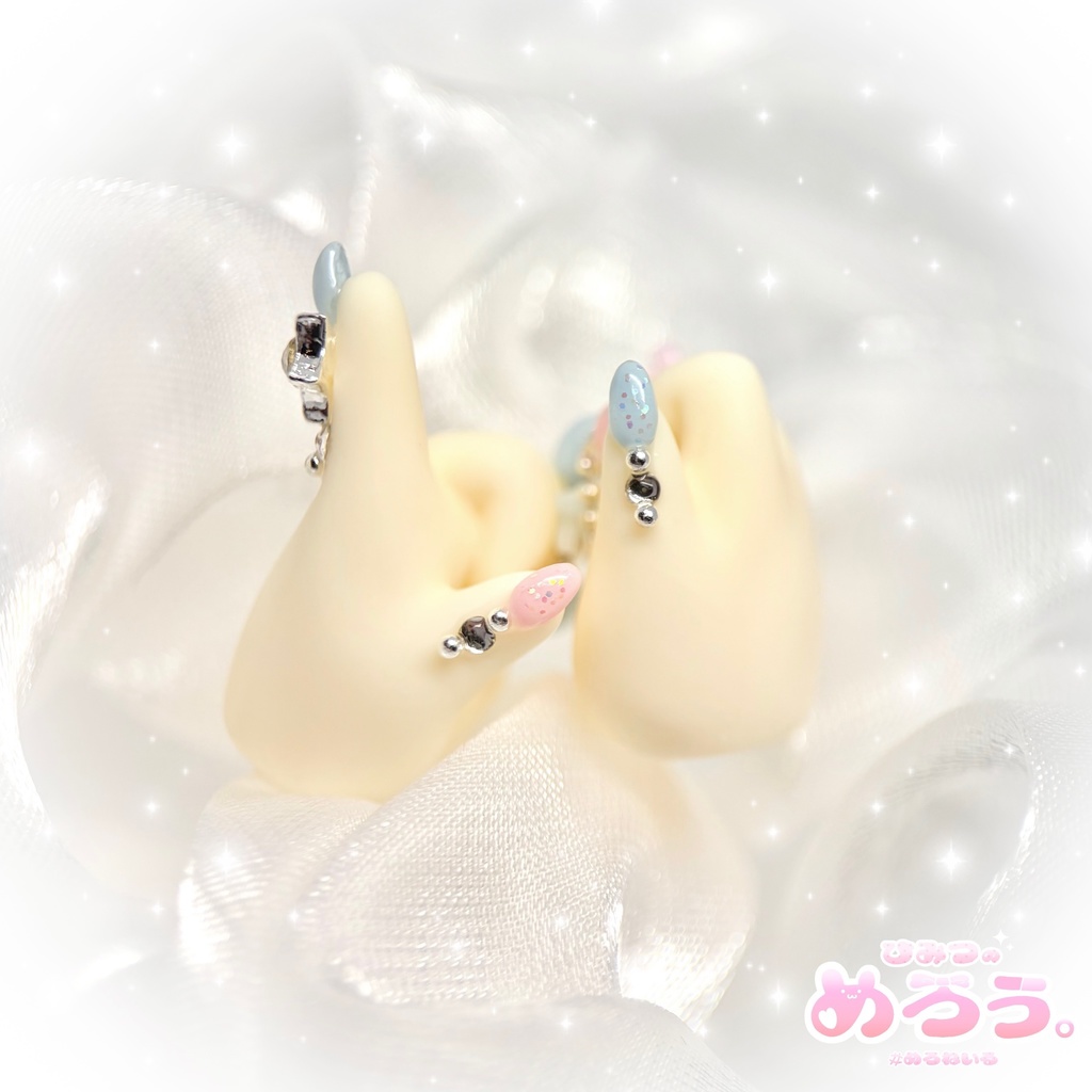 ꒰ Twinkle⭐︎stars ꒱ tinyfox 1/6サイズ ネイルハンド 白肌