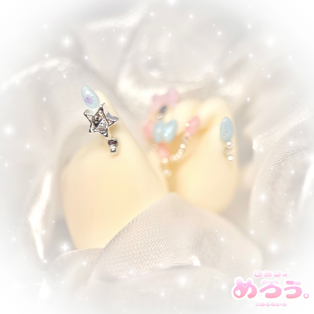 ꒰ Twinkle⭐︎stars ꒱ tinyfox 1/6サイズ ネイルハンド 白肌