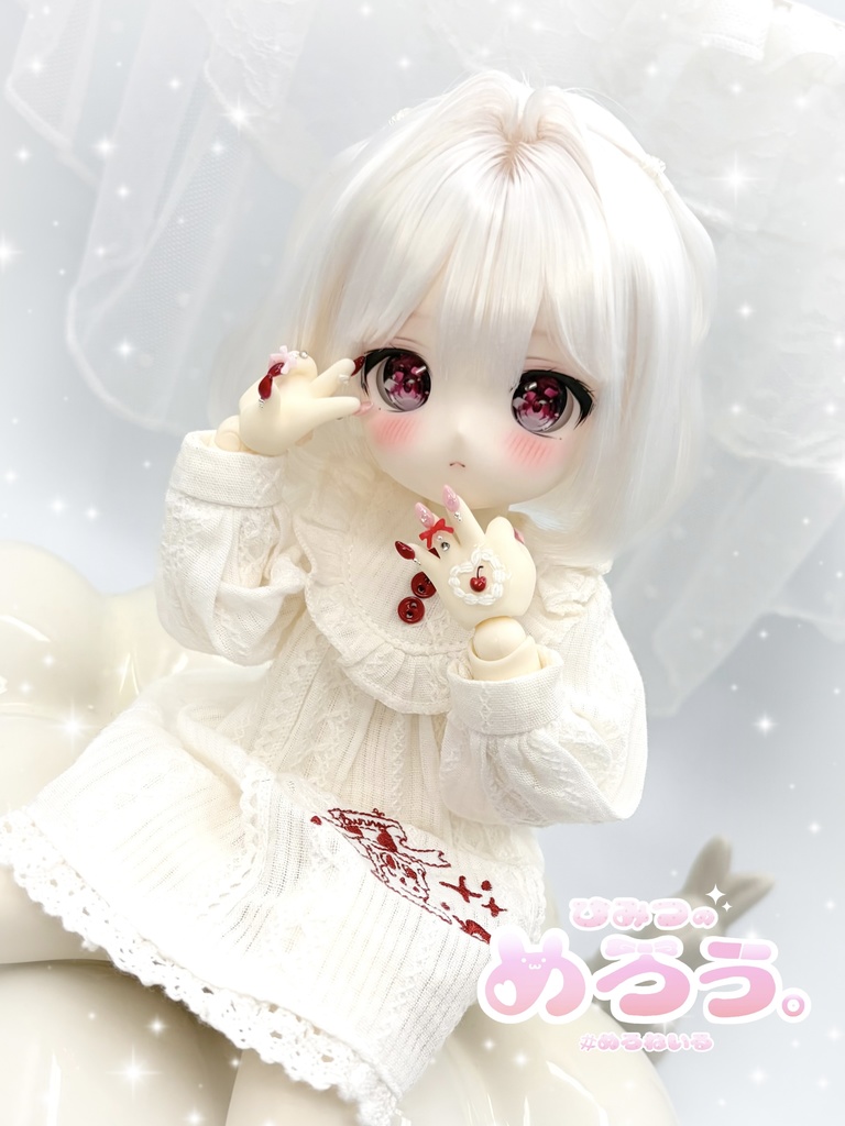 ꒰ ほいっぷෆちぇりー ꒱ tinyfox 1/6サイズ ネイルハンド 白肌