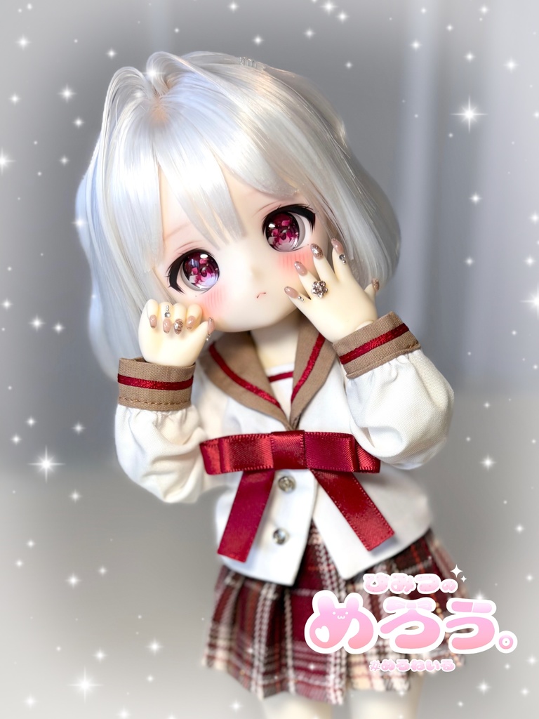 ꒰ royalෆpink ꒱ tinyfox 1/6サイズ ネイルハンド 白肌