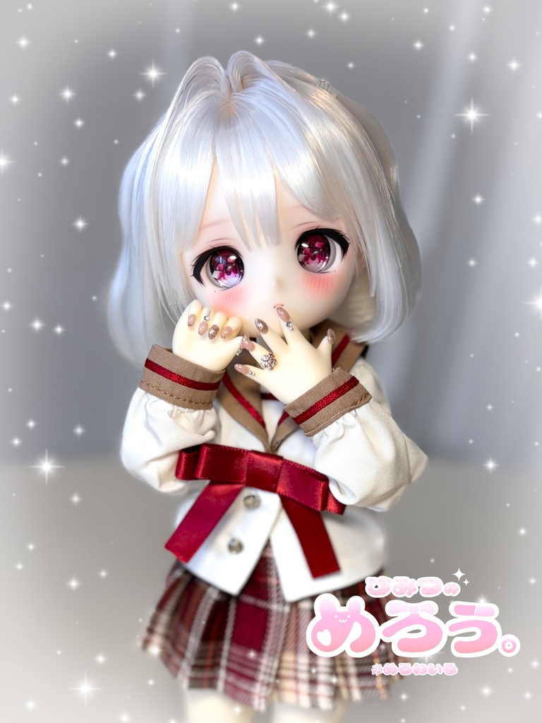 ꒰ royalෆpink ꒱ tinyfox 1/6サイズ ネイルハンド 白肌