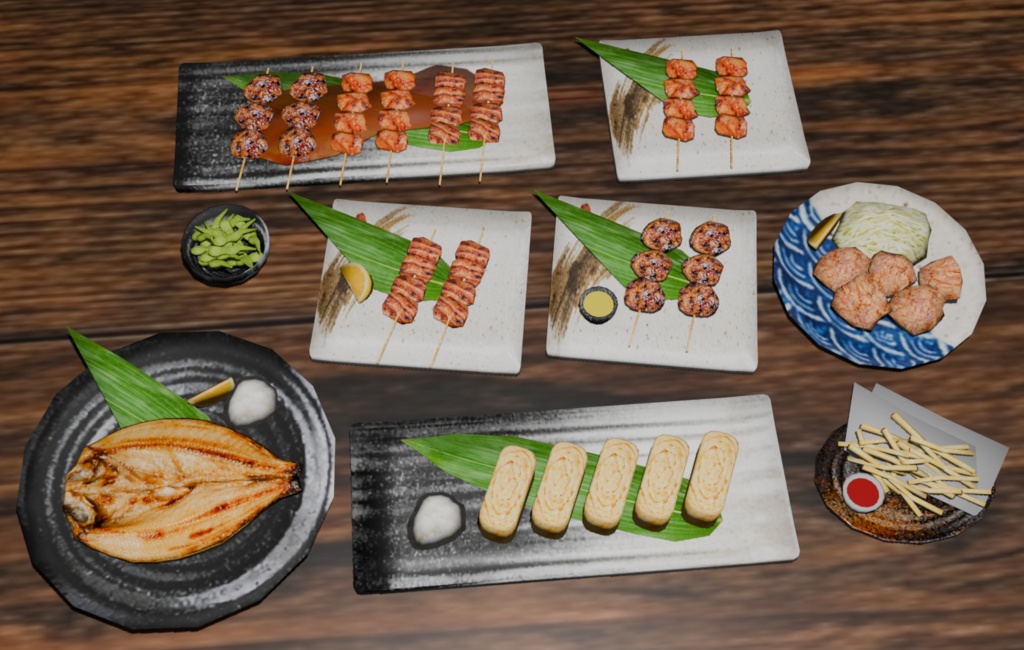 居酒屋フードセット-vol.1 (Izakaya food props-vol.1)