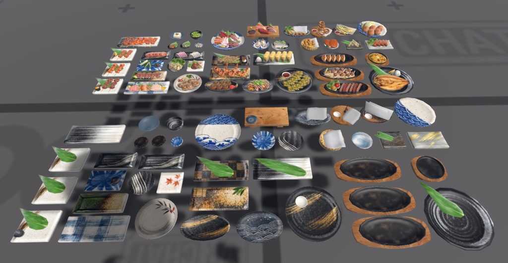 居酒屋フードセット コンプリート版 (Izakaya food props complete set 1)