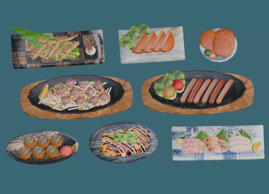 居酒屋フードセット コンプリート版 (Izakaya food props complete set 1)