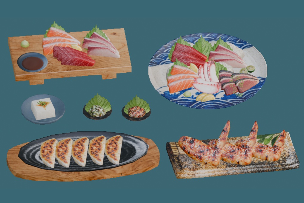 居酒屋フードセット コンプリート版 (Izakaya food props complete set 1)