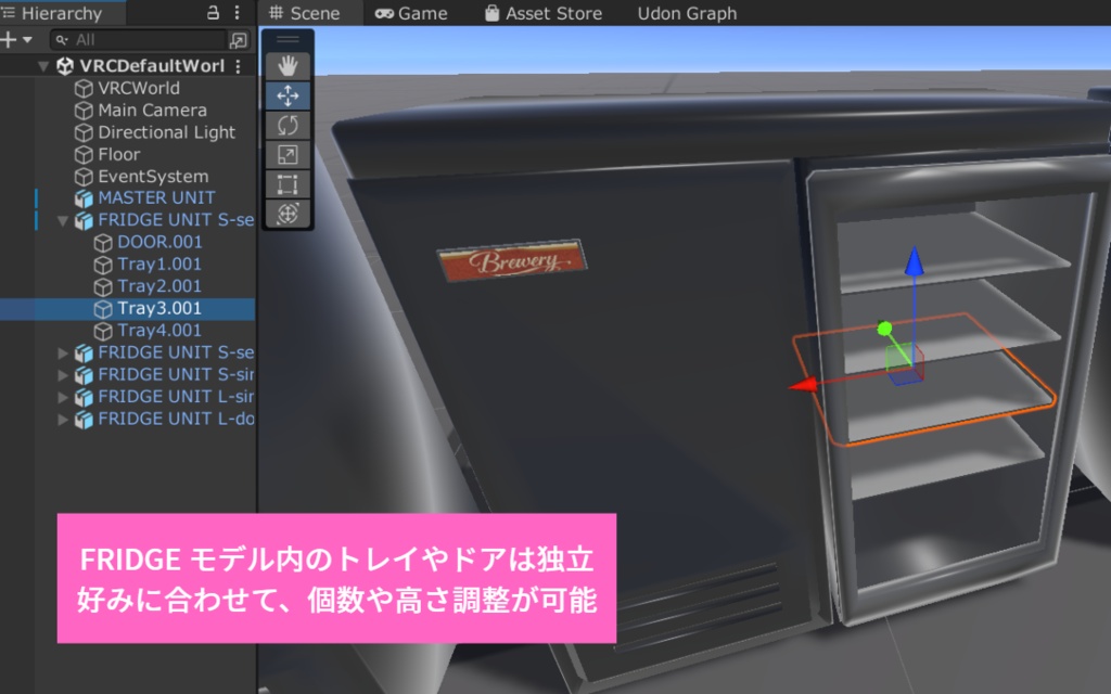BAR インテリア冷蔵ケース&ドリンクセット (Interior fridge set & Drink)