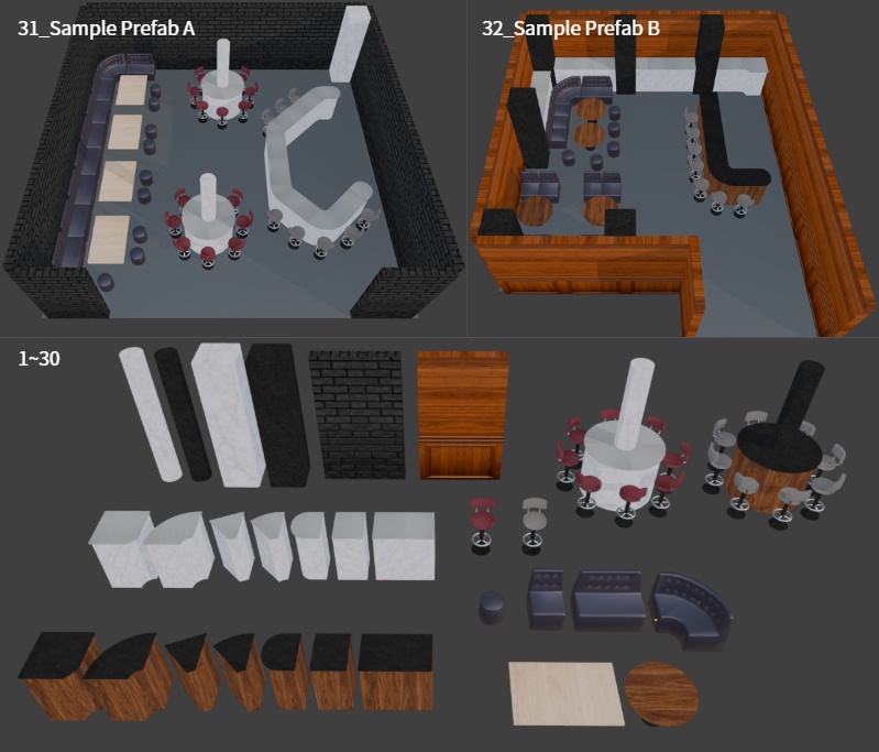BAR インテリア構築セット (BAR Interior module set)