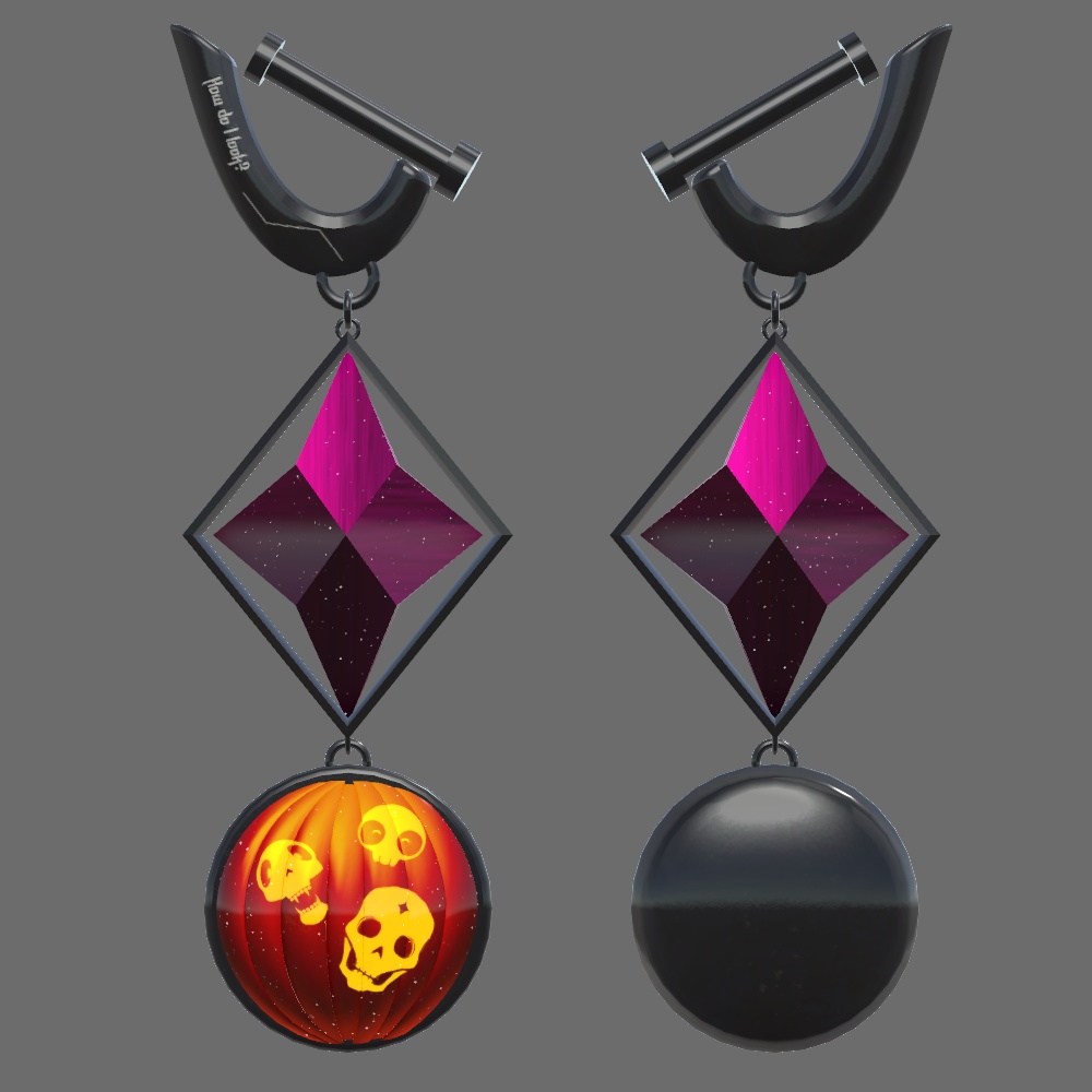 ハロウィン向けイヤリング(くろなつさん向け)