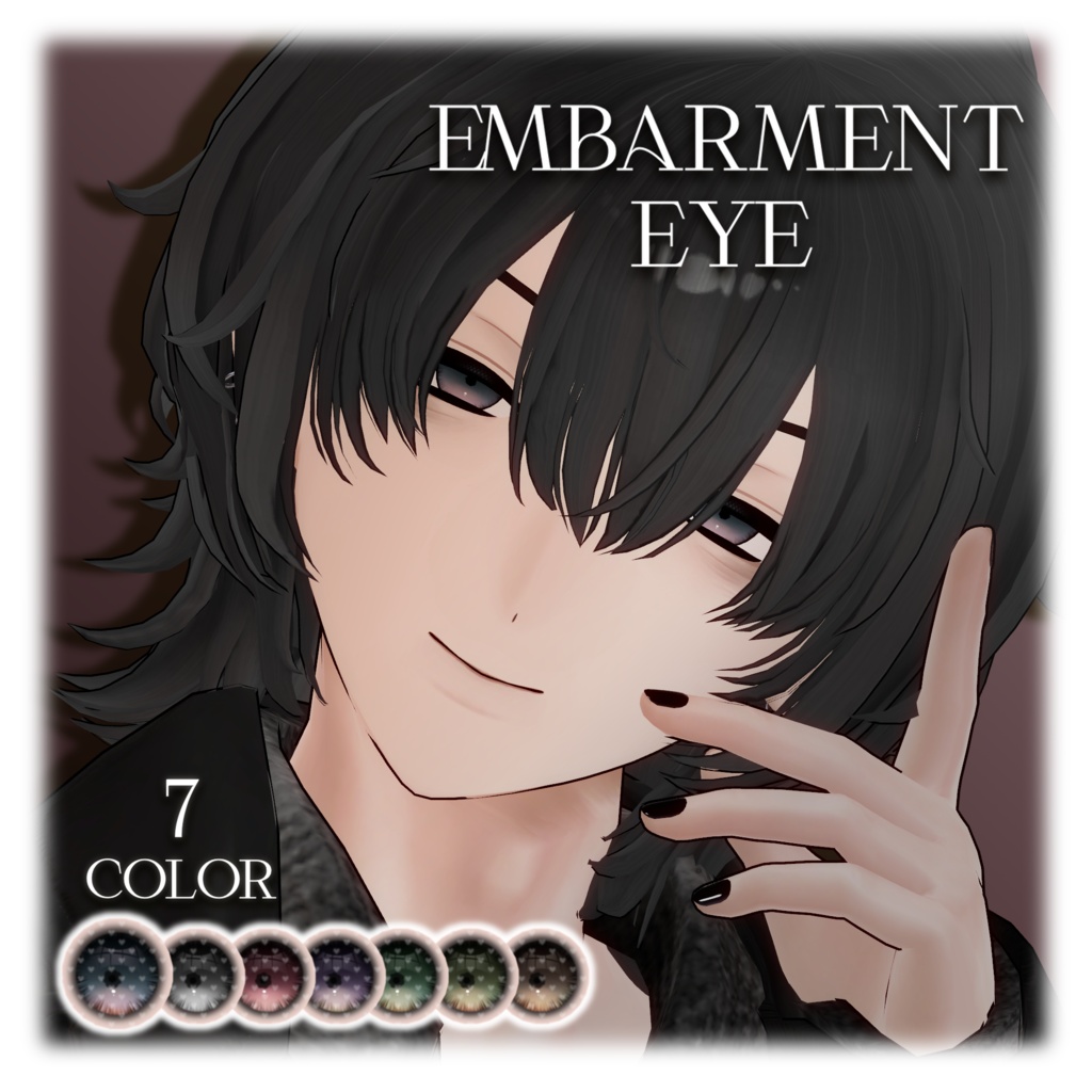 五味用アイテクスチャ「Embarment white eye」+「Embarment white eye」- Gomi eye texture-