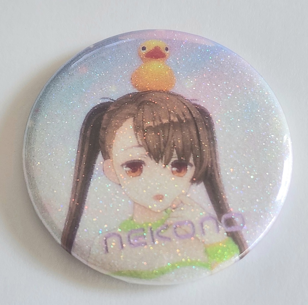 10.猫乃C 缶バッチ（円型／ラメ）【Φ38mm】