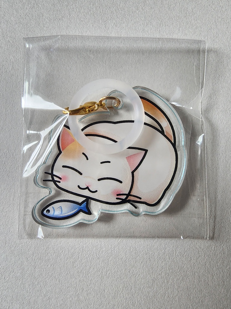 24. 猫まんじゅう アクリル アンブレラマーカー ペットボトルマーカー【50mm×50mm】