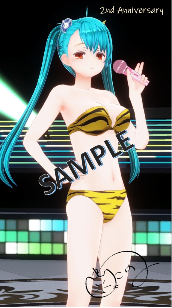 4. 猫乃 2周年記念 スマホ壁紙 タイプB