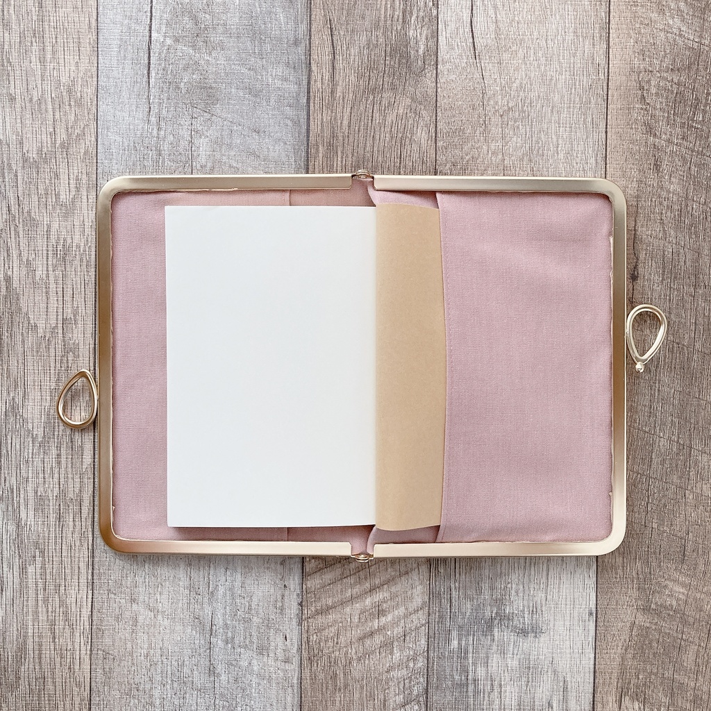 がまぐちブックカバー バラ(黒)