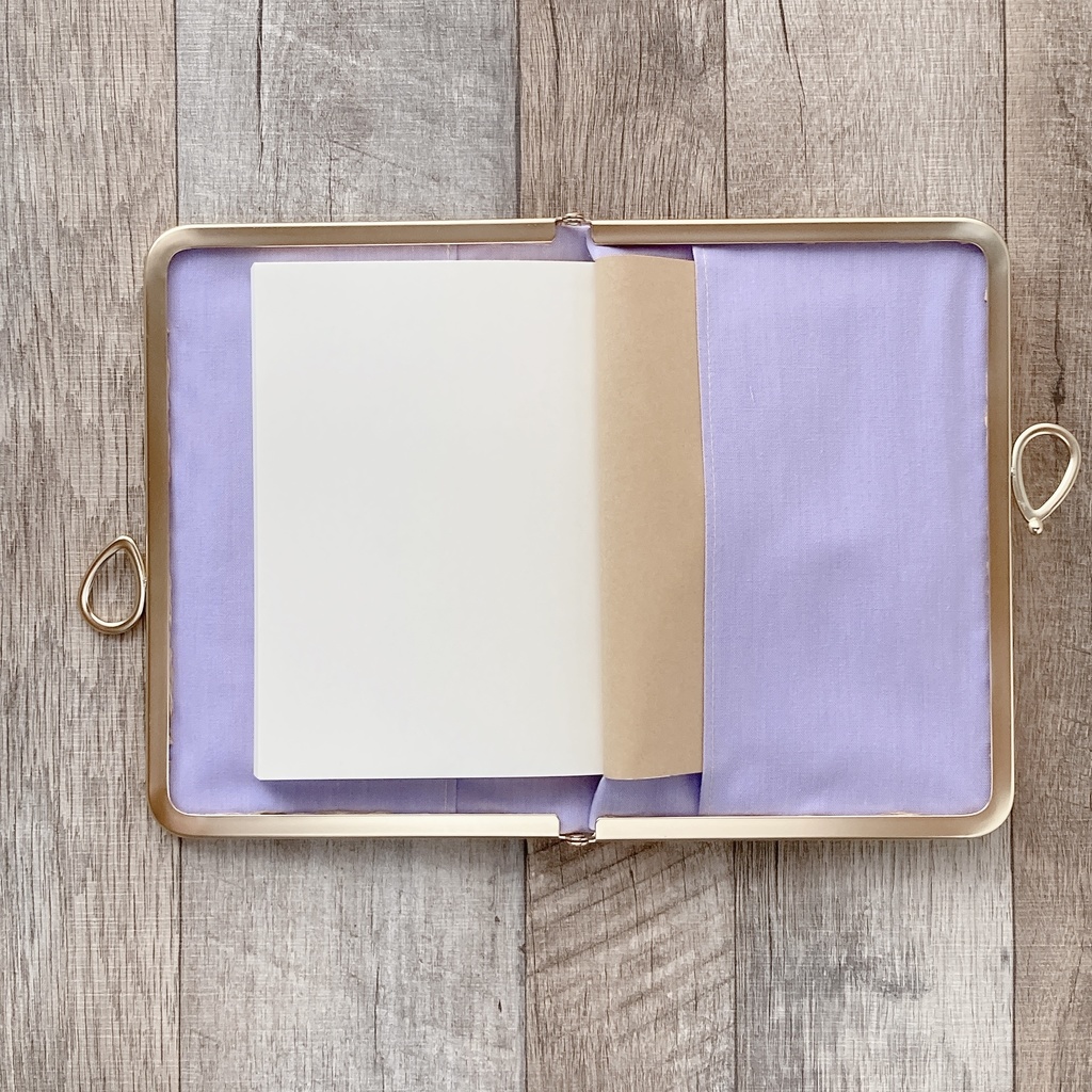 がまぐちブックカバー ピンク×ドット