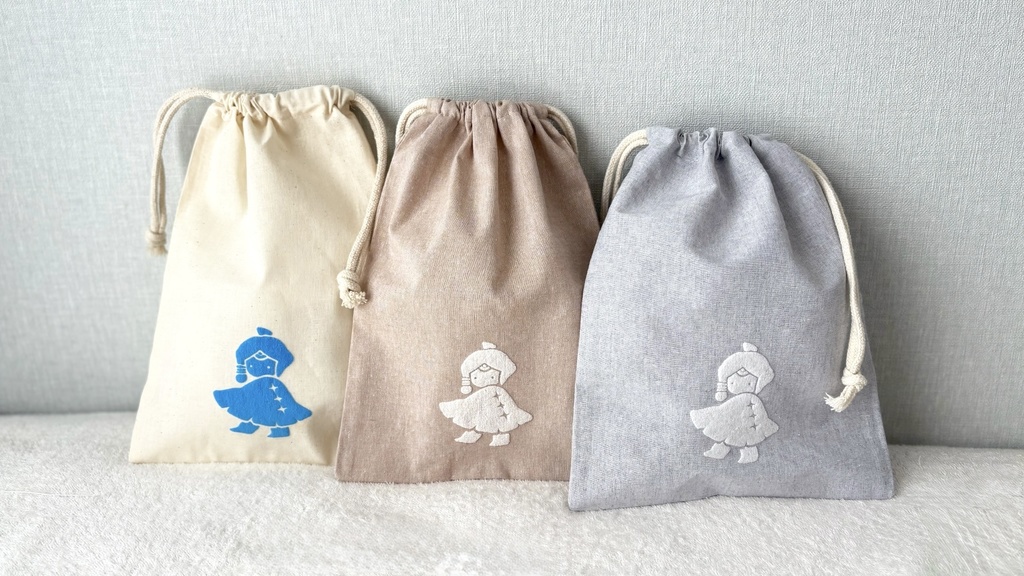 すずめちゃん巾着　大きめ